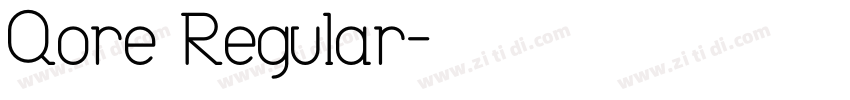 Qore Regular字体转换